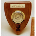 5-1/2"x6-1/2" Walnut Shaped Weather Station Thermometer (16f)